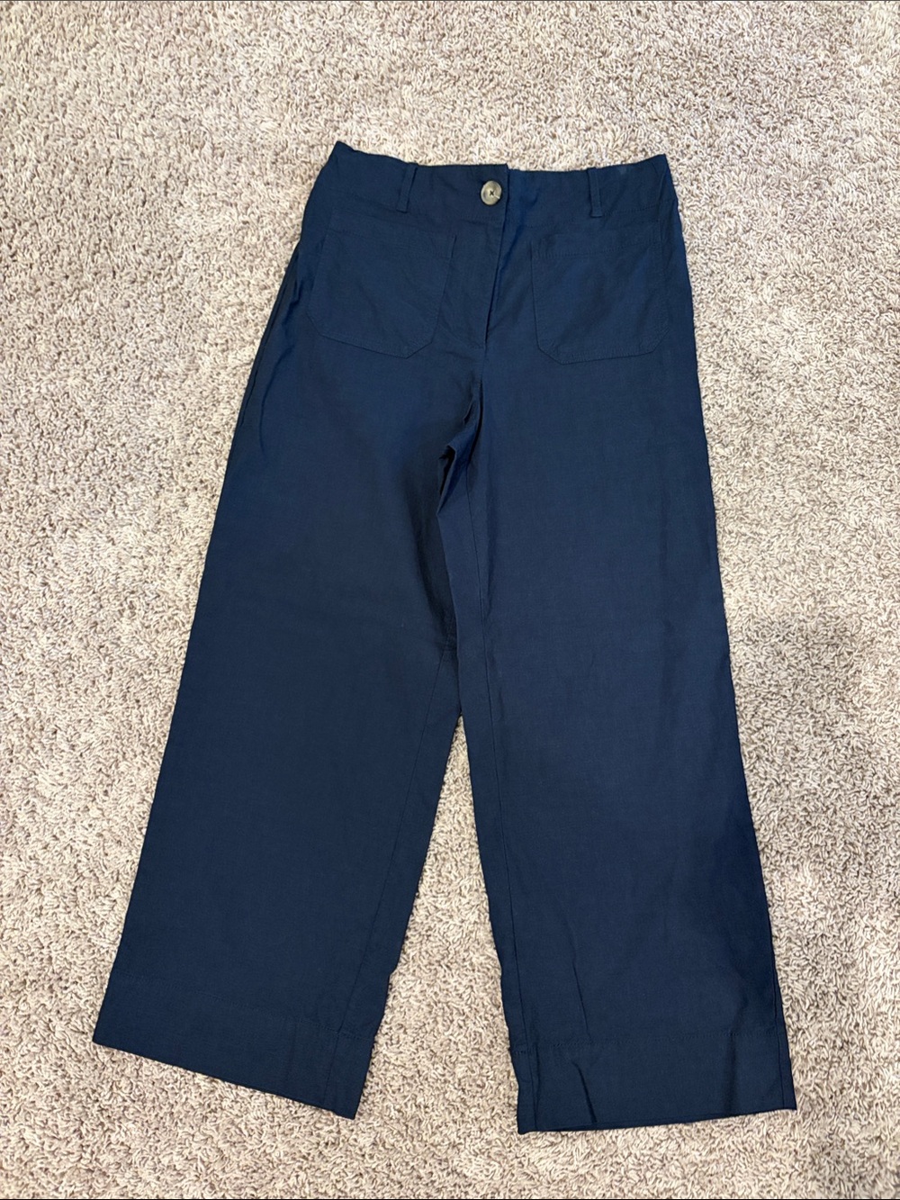 Hilary Radley Navy Wide-Leg Women's Pants
